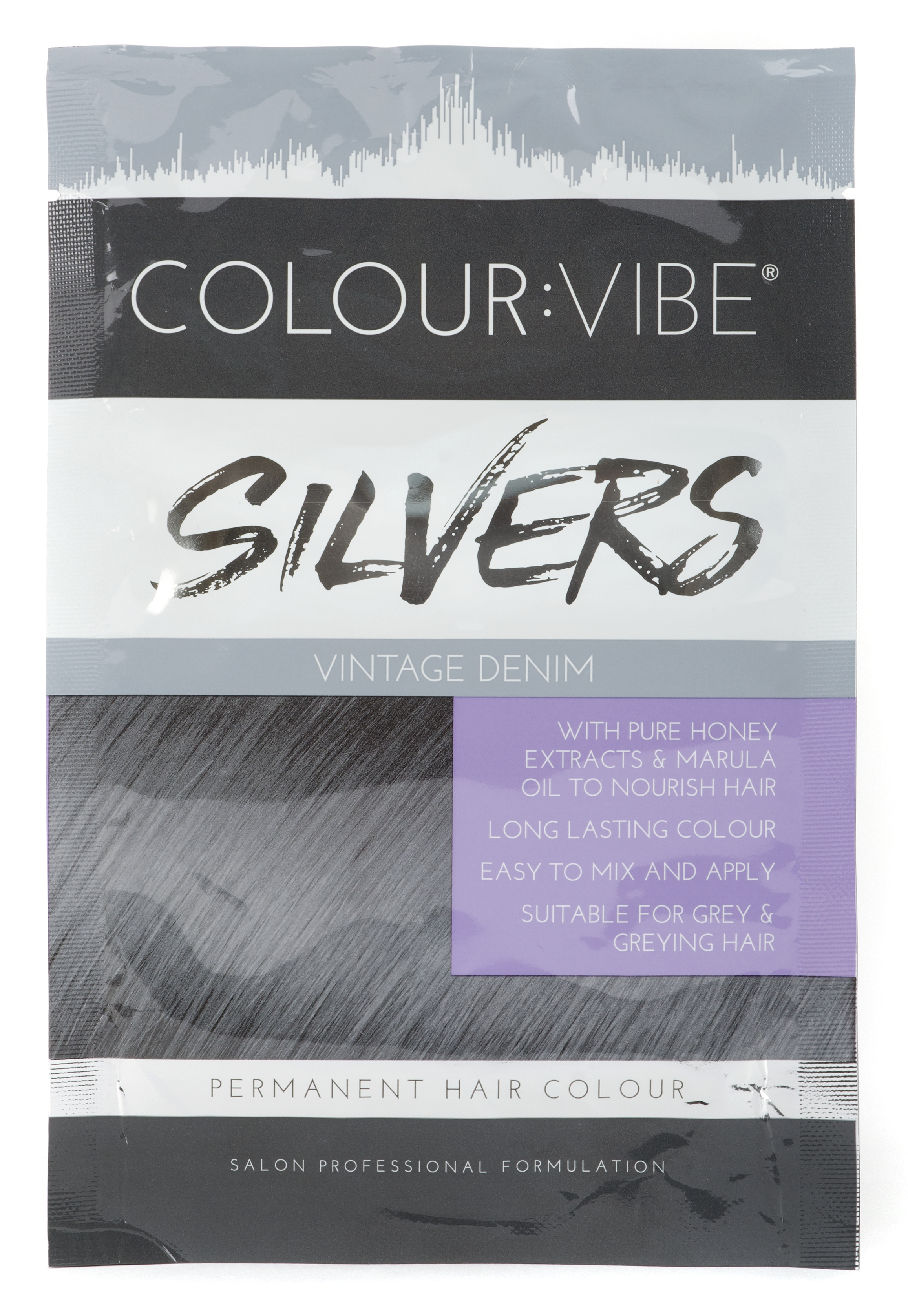Colour:Vibe Silvers Permanent Vintage Denim