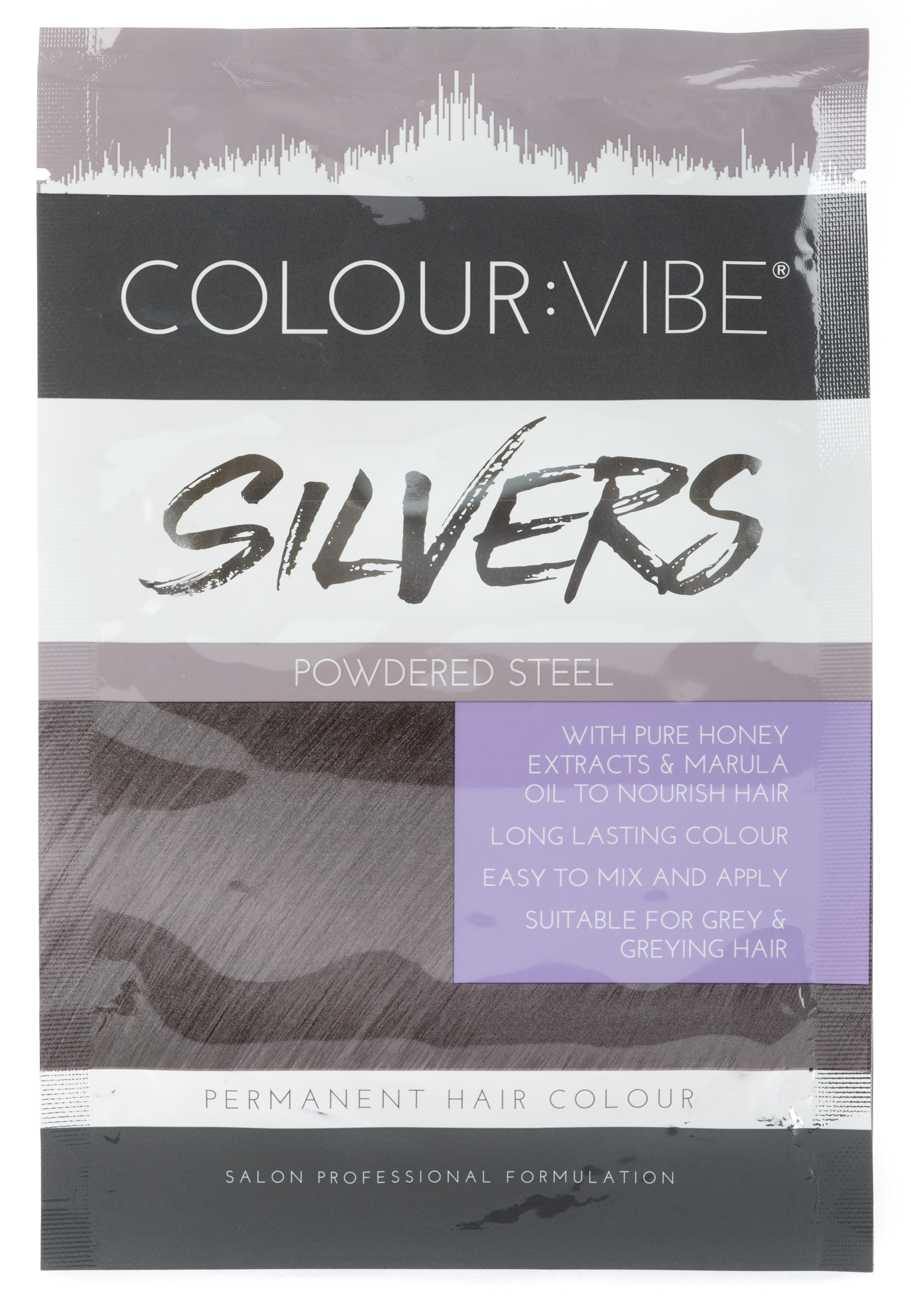 Colour:Vibe Silvers Permanent Powdered Steel