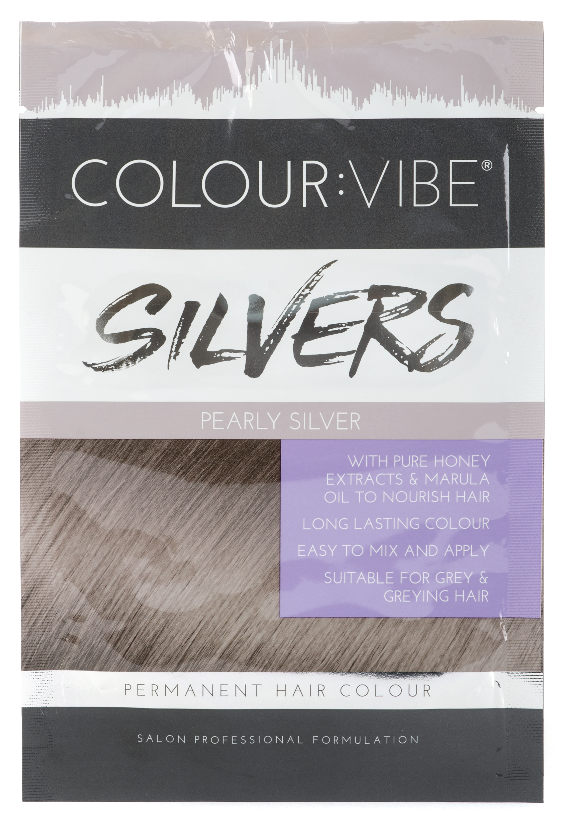 Colour:Vibe Silvers Permanent Pearly Silver