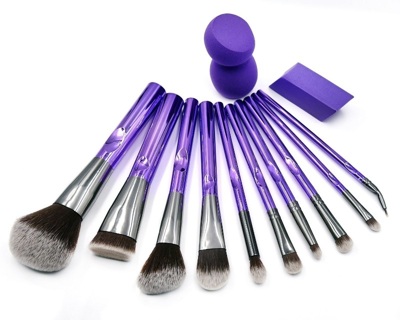 Crownbrush Crown Pro Purple 12 Piece Brush Set