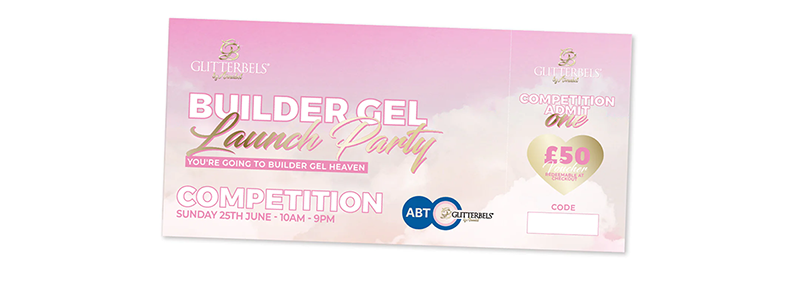 Glitterbels nail competition ticket