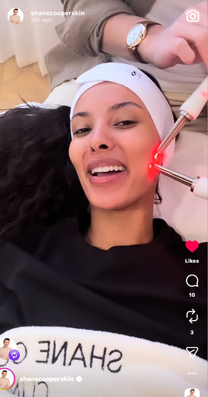 Maya Jama Shaun Cooper CACI Facial